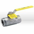 Apollo Valve Stainless Steel Ball Valve, Size: 1/2in. , Handle: Lock Plate, NPT, Threaded two-piece design 76-103-19A